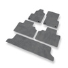 Alfombrillas de Velour adecuadas para Renault Espace III Monovolumen (1996-2002) - alfombras para coche - Premium color gris