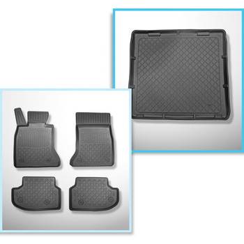 Conjunto de alfombrilla para maletero y alfombrillas para el interior del coche 