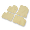 Alfombrillas de Velour adecuadas para Dacia Dokker Furgoneta (2012-2021) - alfombras para coche - Premium color beige