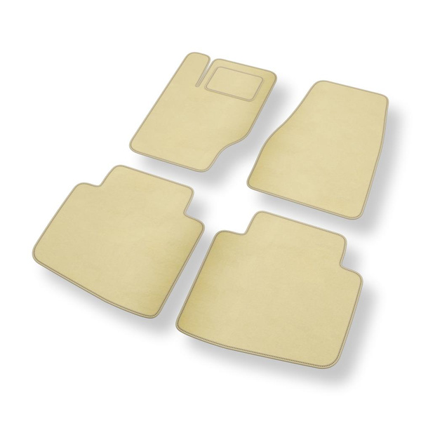 Alfombrillas de Velour adecuadas para Jeep Commander I SUV (2006-2010) - alfombras para coche - Premium color beige