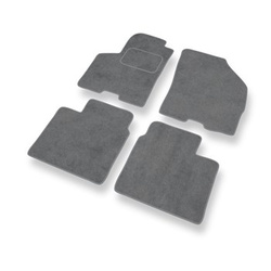 Alfombrillas de Velour adecuadas para Suzuki Baleno II Hatchback (2015-2019) - alfombras para coche - Premium color gris