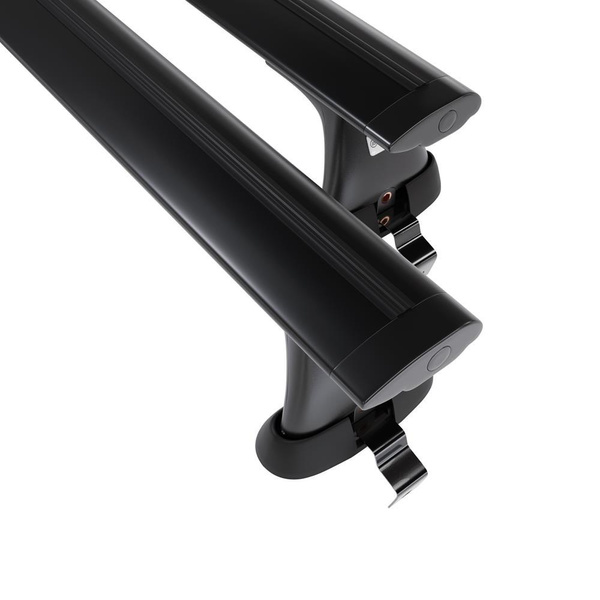 Portaequipajes de techo adecuadas para Skoda Rapid Spaceback Hatchback (2014-2019) - baca negra para coche - barras para techo de coche - sin puntos de montaje - aluminio