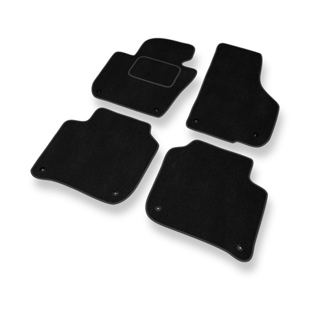 Alfombrillas de Velour adecuadas para Skoda Superb II (2008-2015) - alfombras para coche - Premium color negro