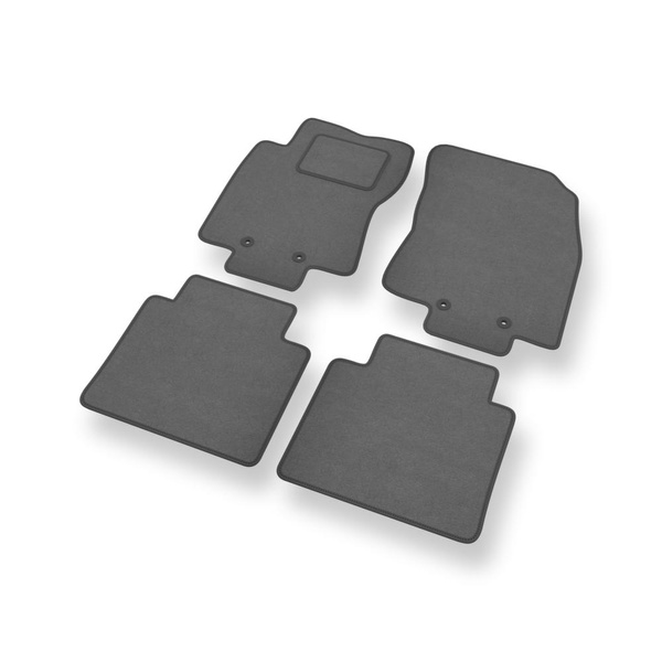 Alfombrillas de Velour adecuadas para Renault Koleos II SUV (2016-2023) - alfombras para coche - Premium color gris