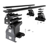 Portaequipajes de techo adecuadas para Honda Stream Monovolumen (2000-2006) - baca negra para coche - barras para techo de coche - sin puntos de montaje - aluminio