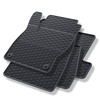 Alfombrillas de goma adecuadas para Ford Focus III Hatchback, Familiar, Berlina (2011-2018) - alfombras para coche - negro - 4 unidades