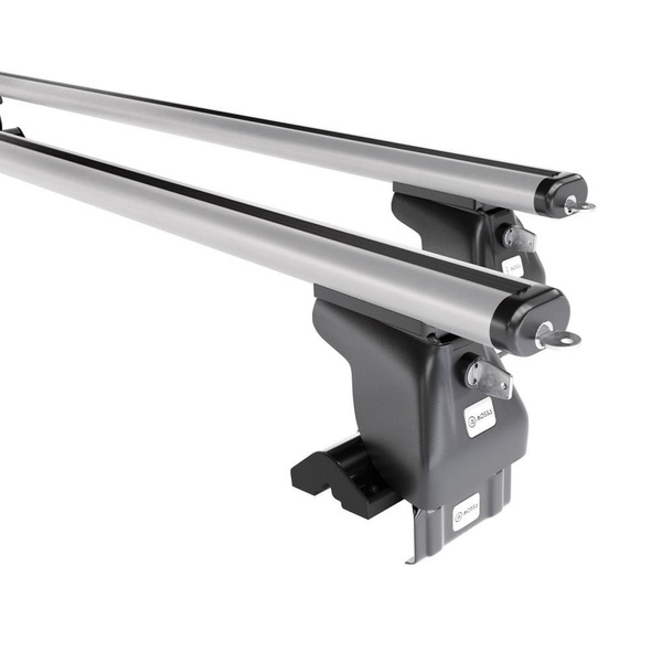 Portaequipajes de techo adecuadas para Toyota Yaris mk I Hatchback (2004-2005) - baca plata para coche - barras para techo de coche - sin puntos de montaje - aluminio