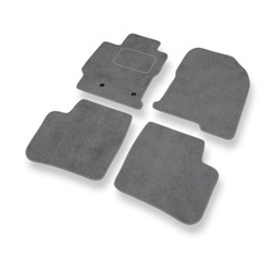 Alfombrillas de Velour adecuadas para Toyota Prius II Liftback (2002-2009) - alfombras para coche - Premium color gris