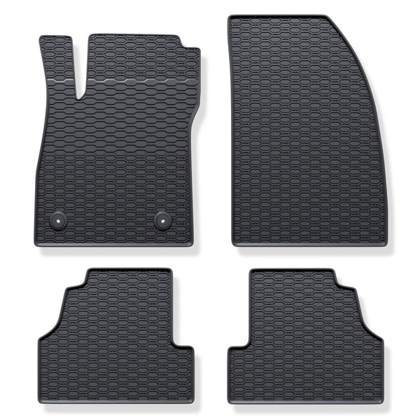 Alfombrillas de goma adecuadas para Chevrolet Trax Crossover (2012-2022) - alfombras para coche - negro - 4 unidades