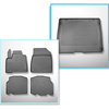 Conjunto de alfombrilla para maletero y alfombrillas para el interior del coche TPE para: Nissan Townstar Familiar (01.2022-....) - 5 plazas; separación corta de eje; no para la versión eléctrica