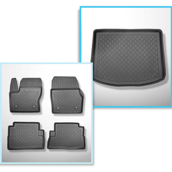 Conjunto de alfombrilla para maletero y alfombrillas para el interior del coche TPE para: Ford Kuga II SUV (02.2013-03.2020) - para todos los modelos