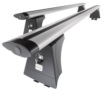 Portaequipajes de techo adecuadas para Renault Grand Scenic Monovolumen (2003-2008) - baca plata para coche - barras para techo de coche - puntos de montaje - aluminio