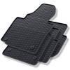 Alfombrillas de goma adecuadas para Volkswagen Touran II Monovolumen (2010-2015) - alfombras para coche - negro - 4 unidades