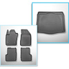 Conjunto de alfombrilla para maletero y alfombrillas para el interior del coche TPE para: Jeep Renegade SUV (09.2014-06.2018) - maletero inferior (sin suelo multifuncional); no adecuado para versión 4ex Plug-in híbrida