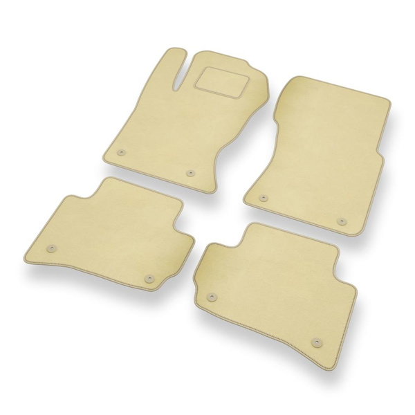 Alfombrillas de Velour adecuadas para Jaguar F-Pace SUV (2016-....) - alfombras para coche - Premium color beige