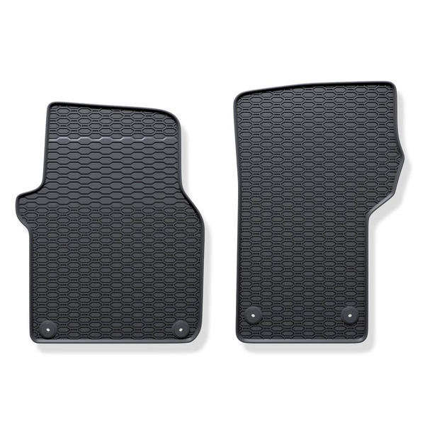 Alfombrillas de goma adecuadas para Volkswagen Crafter II Furgoneta (2017-....) - alfombras para coche - negro - 2 unidades