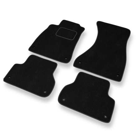 Alfombrillas de Velour adecuadas para Audi A4 B9 (2015-2024) - alfombras para coche - Premium color negro