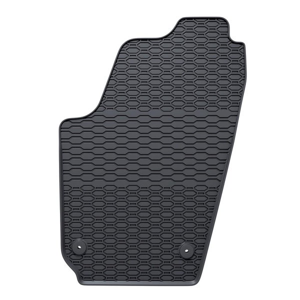 Alfombrillas de goma adecuadas para Volkswagen Fox Hatchback (2005-2010) - alfombras para coche - negro - 4 unidades
