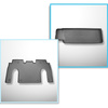 Conjunto de alfombrilla para maletero y alfombrillas para el interior del coche TPE para: Tesla Model X SUV (01.2021-....) - 6 posti; segunda fila; tras la tercera fila de asientos