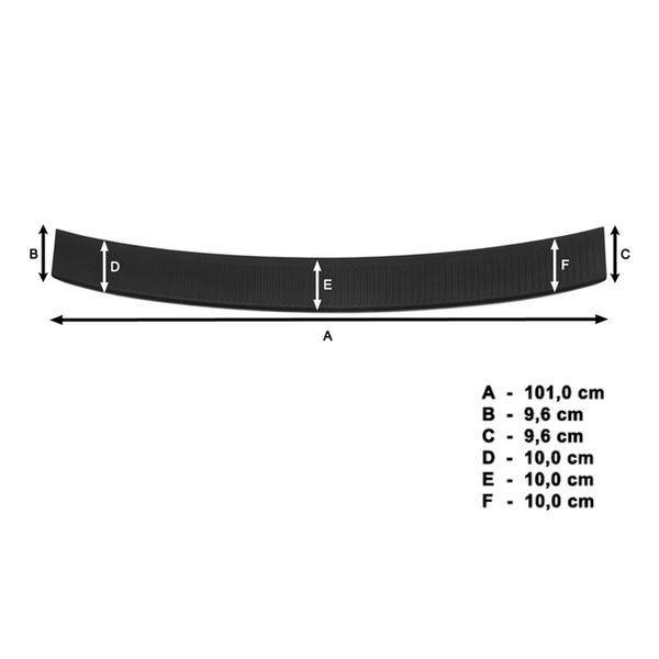Protector negro en el parachoques trasero Skoda Octavia III Familiar (2013-2016)
