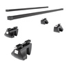Portaequipajes de techo adecuadas para Volkswagen Polo FUN Hatchback (2003-2014) - baca negra para coche - barras para techo de coche - railing - acero