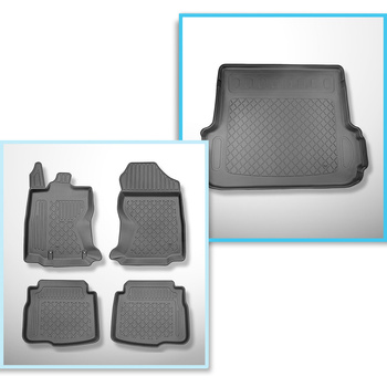 Conjunto de alfombrilla para maletero y alfombrillas para el interior del coche 