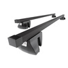Portaequipajes de techo adecuadas para Fiat Fiorino III Furgoneta (2008-2011) - baca negra para coche - barras para techo de coche - railing - acero