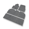 Alfombrillas de Velour adecuadas para Renault Espace IV Monovolumen (2002-2014) - alfombras para coche - Premium color gris