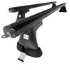 Portaequipajes de techo adecuadas para Peugeot Partner mk I Furgoneta (2003-2010) - baca negra para coche - barras para techo de coche - puntos de montaje - aluminio