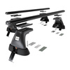 Portaequipajes de techo adecuadas para Nissan Note mk I Monovolumen (2005-2013) - baca negra para coche - barras para techo de coche - sin puntos de montaje - aluminio