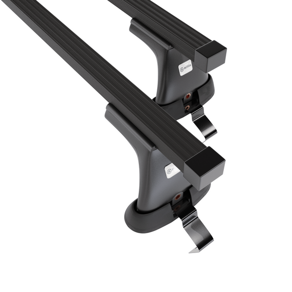 Portaequipajes de techo adecuadas para Fiat Bravo Hatchback (2007-2014) - baca negra para coche - barras para techo de coche - sin puntos de montaje - acero