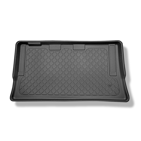 Alfombra para maletero adecuada para Mercedes-Benz EQV 300 Furgoneta (10.2020-....) - Protector maletero - Alfombrilla maletero antideslizante - versión larga (distancia entre ejes 3200 mm; longitud del coche 5.140 mm); para detrás de la 3a fila de asient
