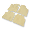 Alfombrillas de Velour adecuadas para Hyundai Santa Fe II (2006-2012) - alfombras para coche - Premium color beige