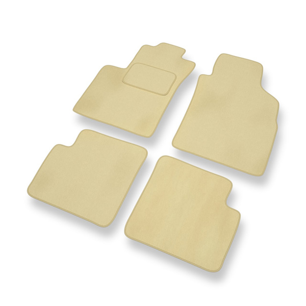 Alfombrillas de Velour adecuadas para Lancia Ypsilon IV Hatchback (2011-2024) - alfombras para coche - Premium color beige