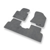 Alfombrillas de Velour adecuadas para Kia Carens IV Monovolumen (2013-2019) - alfombras para coche - Premium color gris