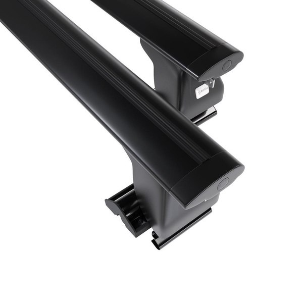 Portaequipajes de techo adecuadas para Daewoo Musso SUV (2000-2005) - baca negra para coche - barras para techo de coche - sin puntos de montaje - aluminio