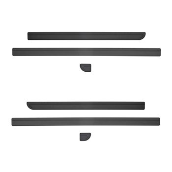 Protectores laterales negros para el coche Volkswagen Multivan T5 Furgoneta (200