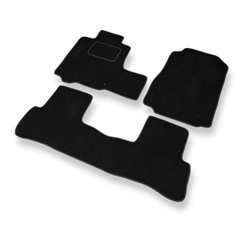 Alfombrillas de Velour adecuadas para Honda CR-V III (2007-2012) - alfombras para coche - Premium color negro