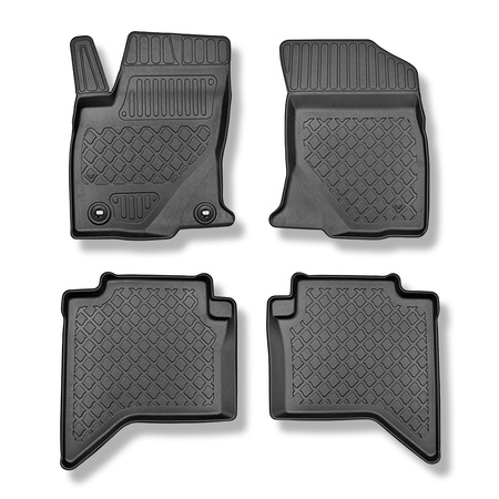 Alfombrillas de TPE adecuadas para Toyota Hilux VIII Pick-Up (09.2016-....) - cabina doble - alfombras para coche