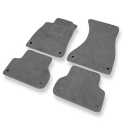 Alfombrillas de Velour adecuadas para Audi A4 B9 (2015-2024) - alfombras para coche - Premium color gris
