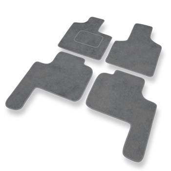 Alfombrillas de Velour adecuadas para Chrysler Grand Voyager III (1996-2000) - alfombras para coche - Premium color gris