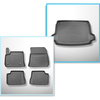 Conjunto de alfombrilla para maletero y alfombrillas para el interior del coche TPE para: Fiat 600e Hatchback (09.2023-....) - maletero superior; suelo móvil en la posición superior