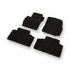 Alfombrillas de Velour adecuadas para Mazda 5 II Furgoneta (2011-2015) - alfombras para coche - Premium color negro