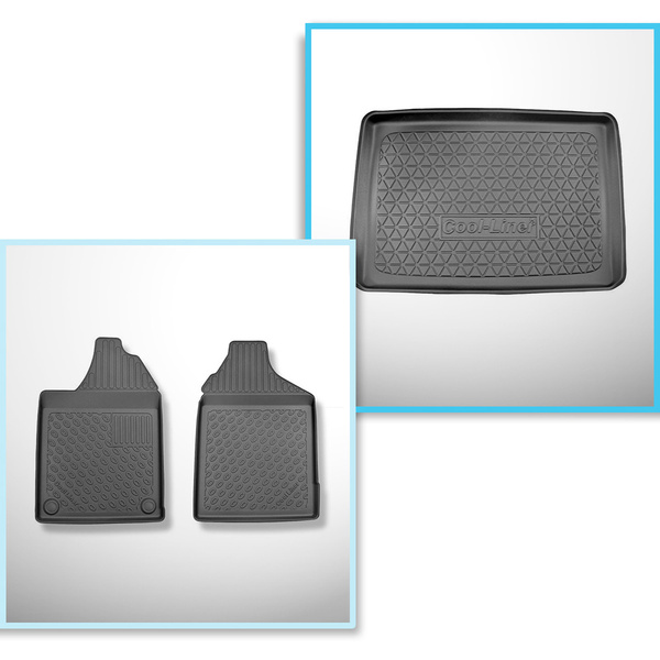 Conjunto de alfombrilla para maletero y alfombrillas para el interior del coche TPE para: Aixam City Hatchback (10.2016-....)
