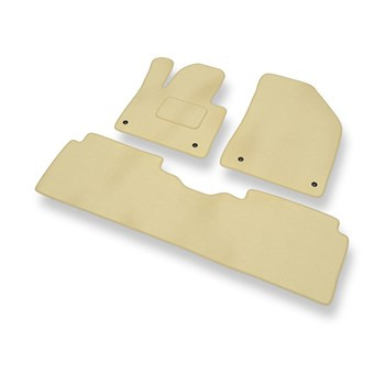 Alfombrillas de Velour adecuadas para Citroen C5 III (2008-2017) - alfombras para coche - Premium color beige