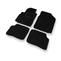 Alfombrillas de Velour adecuadas para Toyota Yaris I (3 puertas) (1999-2005) - alfombras para coche - Premium color negro