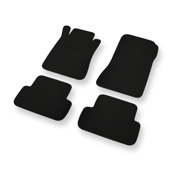 Alfombrillas de fieltro adecuadas para Mercedes-Benz CLK II W209 Coupé, Cabrio (2002-2009) - alfombras para coche - color negro
