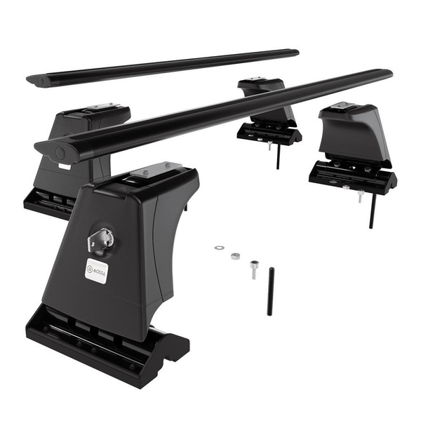 Portaequipajes de techo adecuadas para Peugeot 5008 Monovolumen (2009-2017) - baca negra para coche - barras para techo de coche - puntos de montaje - aluminio