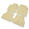 Alfombrillas de Velour adecuadas para Chevrolet Aveo II T300 Berlina (2011-2020) - alfombras para coche - Premium color beige
