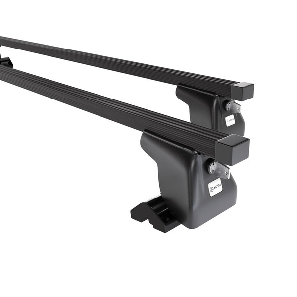 Portaequipajes de techo adecuadas para Mercedes-Benz Viano W638, W639 Furgoneta (1996-2014) - baca negra para coche - barras para techo de coche - perfil en T - acero